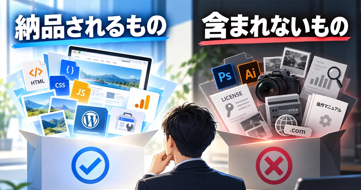 納品されるもの!納品されないもの