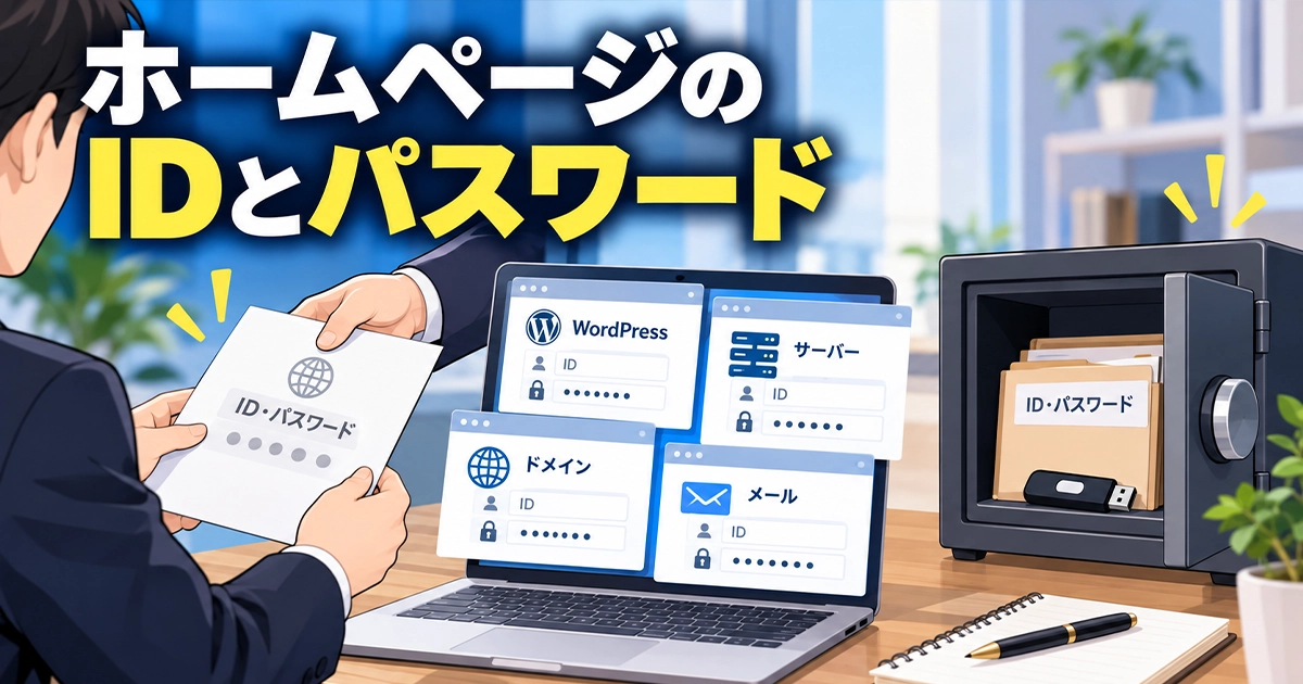 ホームページのIDとパスワード