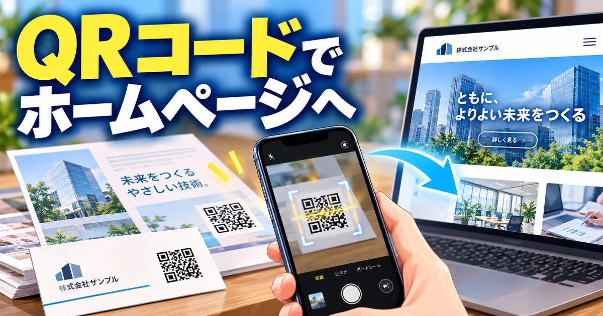 QRコードでホームページへ