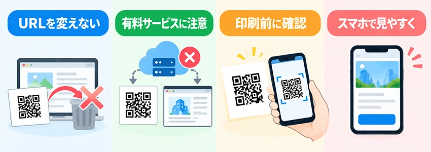 QRコードでホームページへ誘導する時の注意点