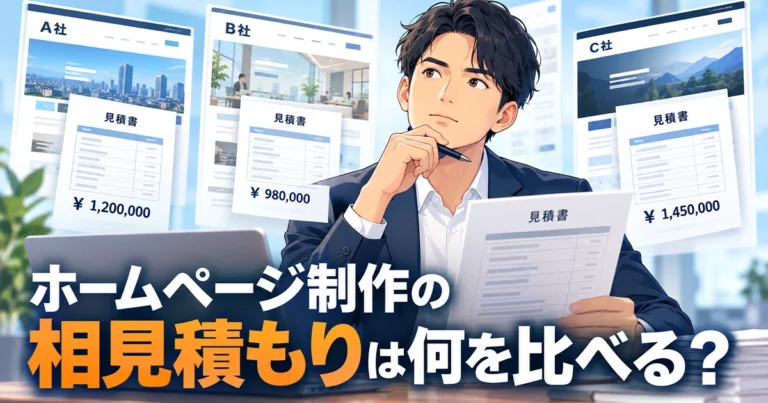 ホームページ制作の相見積もりは何を比べる？見るべき項目を解説