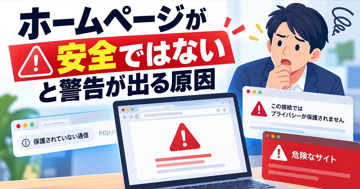 ホームページが安全ではないと警告が出る原因