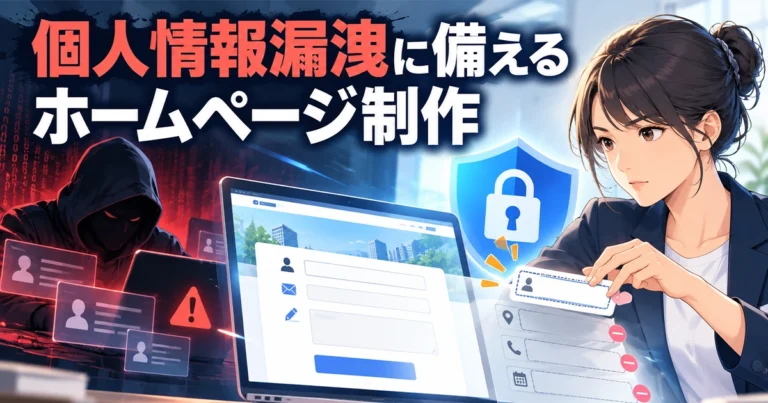 個人情報漏洩に備えるホームページ制作！集める情報を減らすポイント
