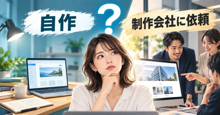 ホームページは自作と制作会社に依頼のどちらがいい？判断基準と成功例