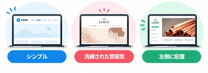 当社が制作したホームページのヘッダー事例