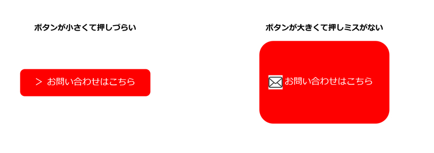 ボタンは大きい方が良い