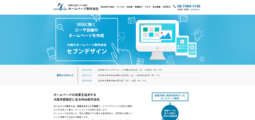 セブンデザインのトップページ