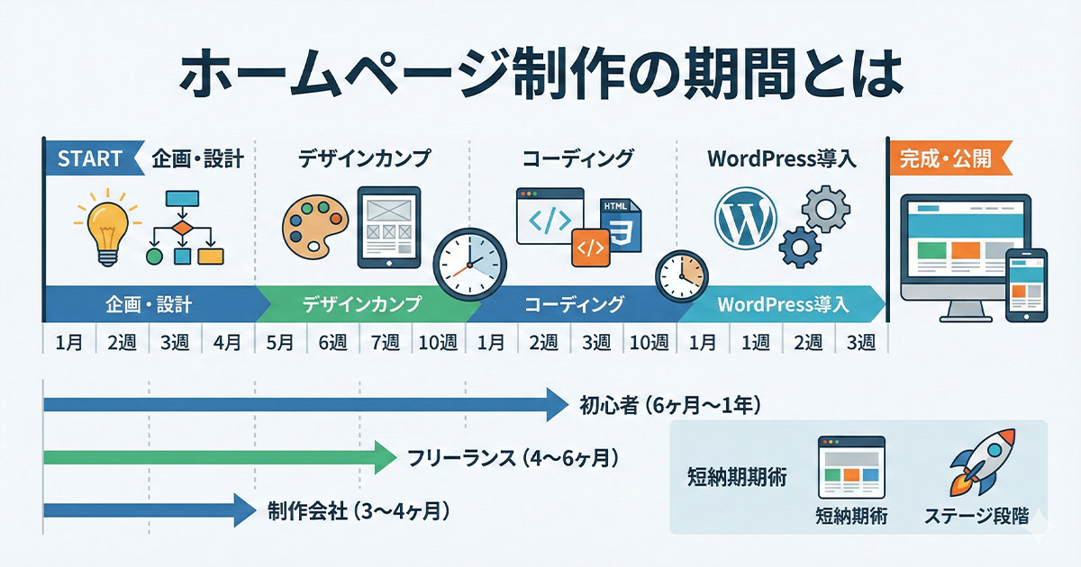 ホームページ制作の期間