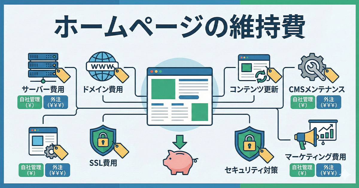 ホームページの維持費