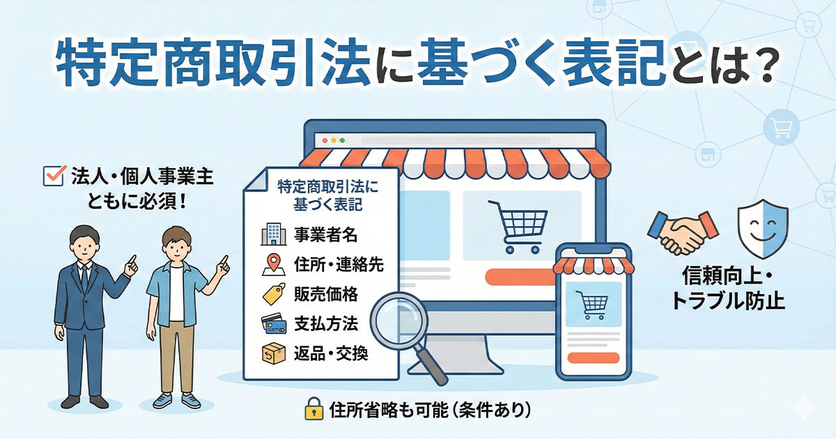 特定商取引法に基づく表記とは？