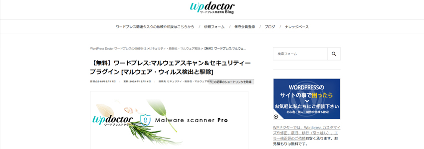 WPdoctorサイトの画像