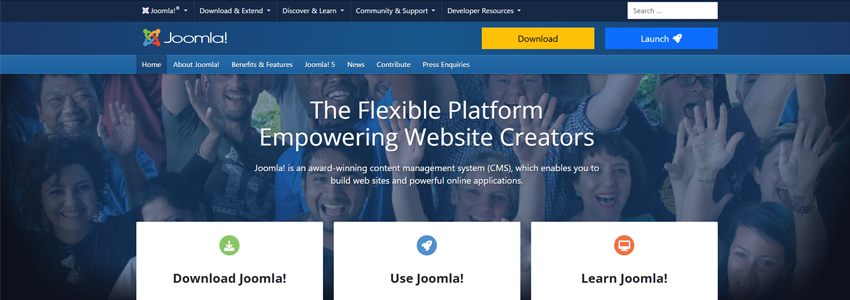 Joomlaサイトの画像