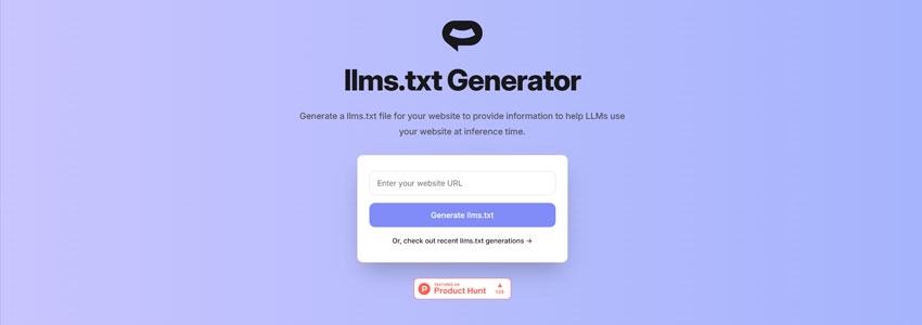 llms.txtジェネレーターの画像