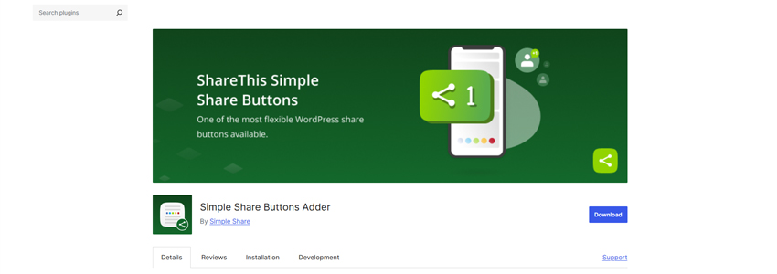 Simple Share Buttons Adderの画像