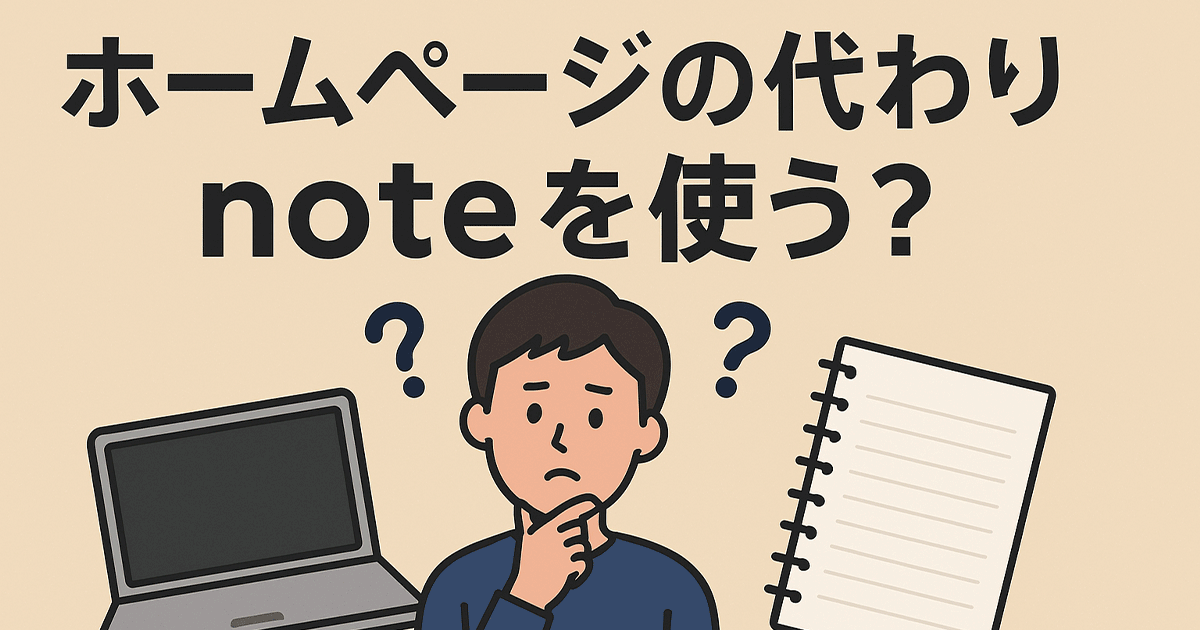 noteをホームページの代わりに使うのは辞めた方がよい理由
