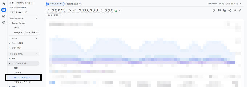 ページとスクリーンの場所を示す画像