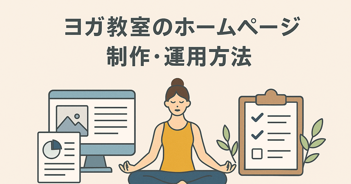 ヨガ教室のホームページ制作・運用方法