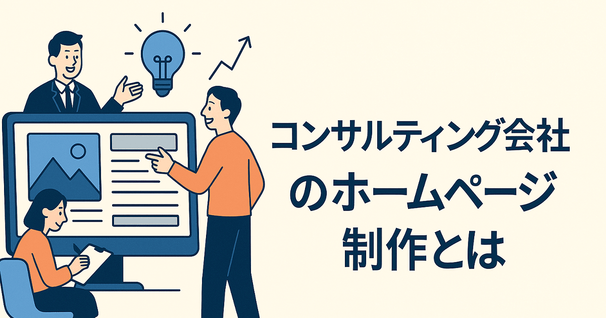 コンサルティング会社のホームページ制作とは